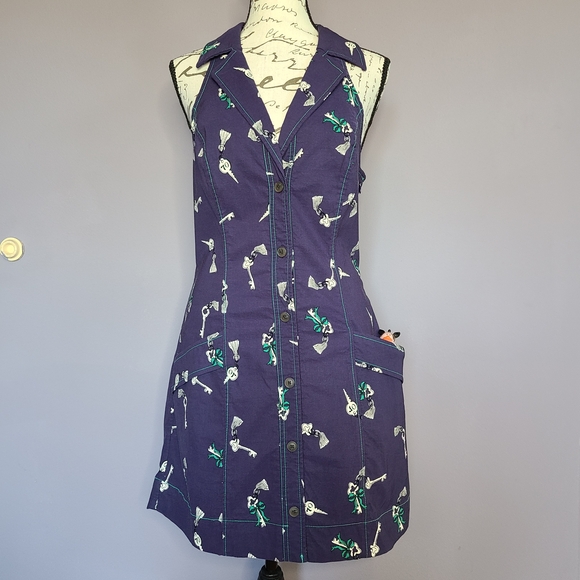 Anthropologie Maeve Bow And Key Mini Halter Dress - Picture 2 of 12